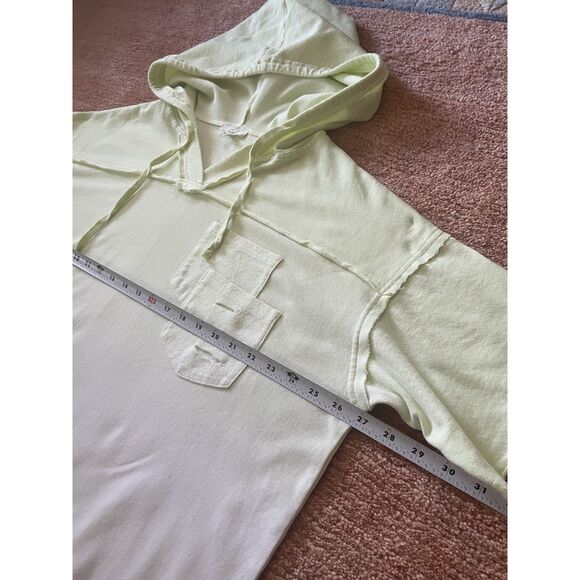 Easel Los Angeles Acid Green Ombre Distressed Hoodie Tee Unisex Size M - Picture 6 of 6